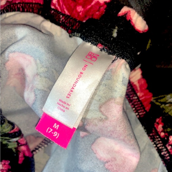 Flower print, stretch yoga pants - Picture 3 of 3